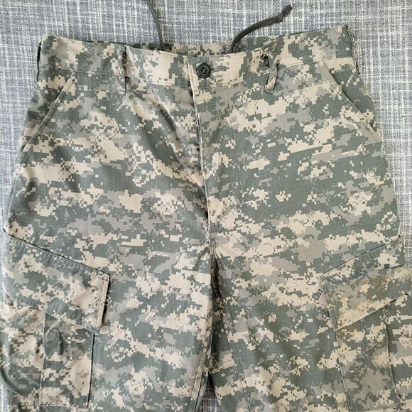 ACU Digital Camo Combat Cargo Pants Ripstop BDU US Army Military Medium Long - Picture 9 of 9